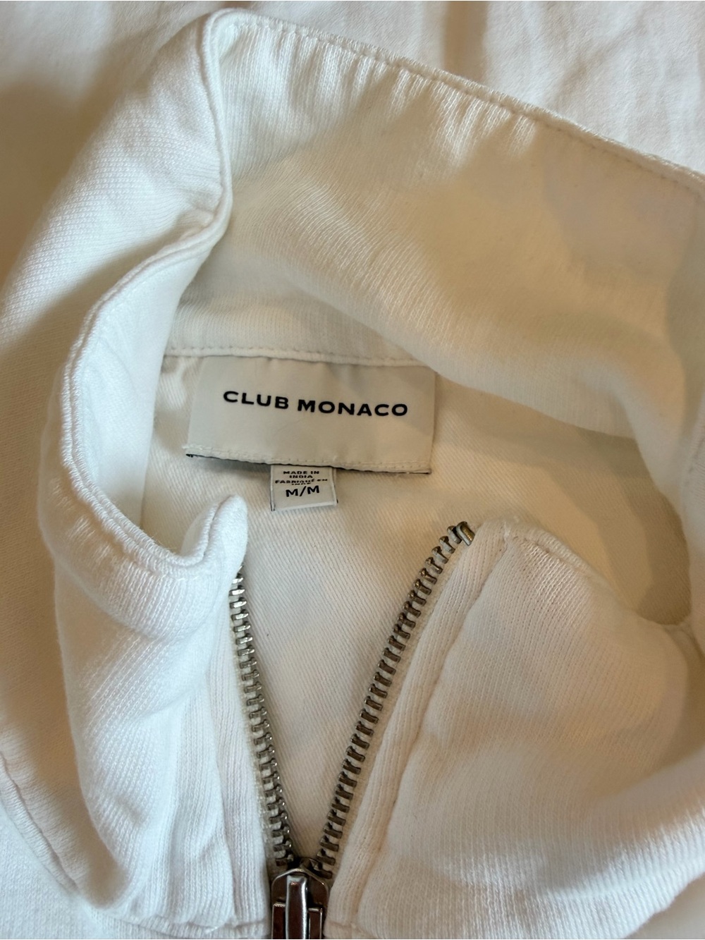 Club Monaco White Zip Front Jacket - Picture 2 of 4